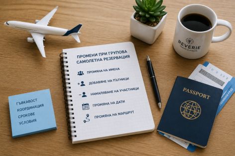 Промени при групова самолетна резервация – организация и условия