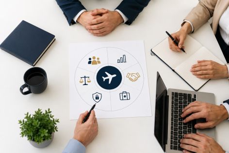 Екип обсъжда създаването на Travel Policy за ефективно управление на корпоративните пътувания